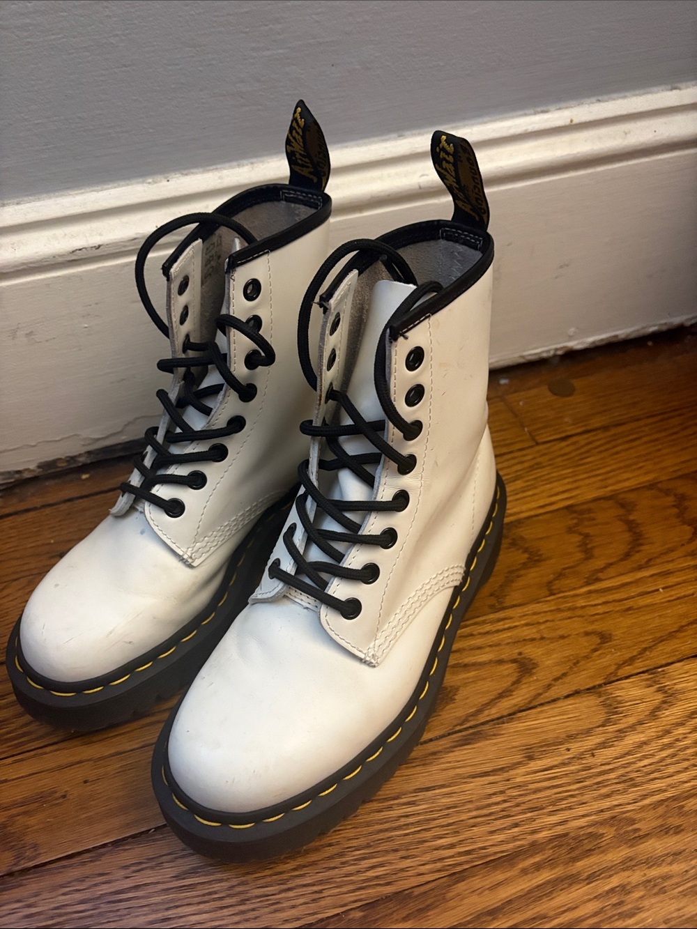 White doc marten boots size 6